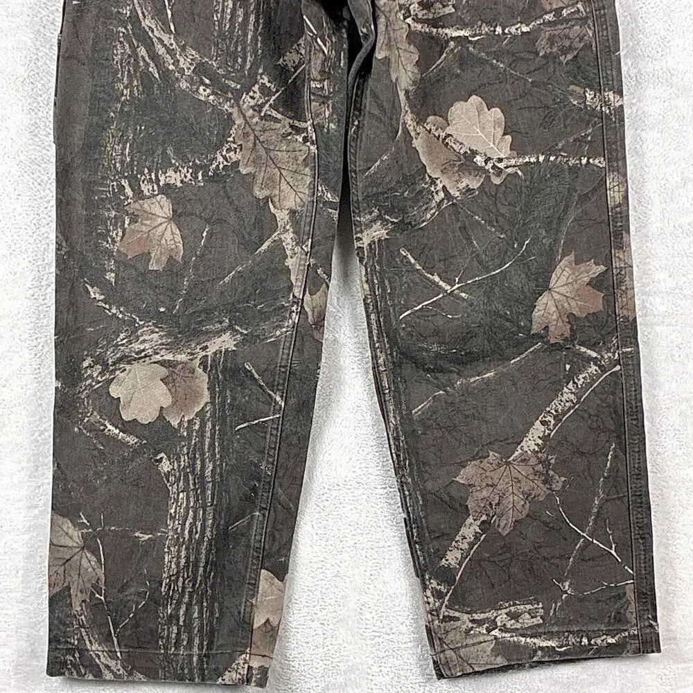 Hollister Jeans Mens 32x30 Brown Real Tree Camo Baggy Carpenter Skate Grunge Y2K - Picture 3 of 14